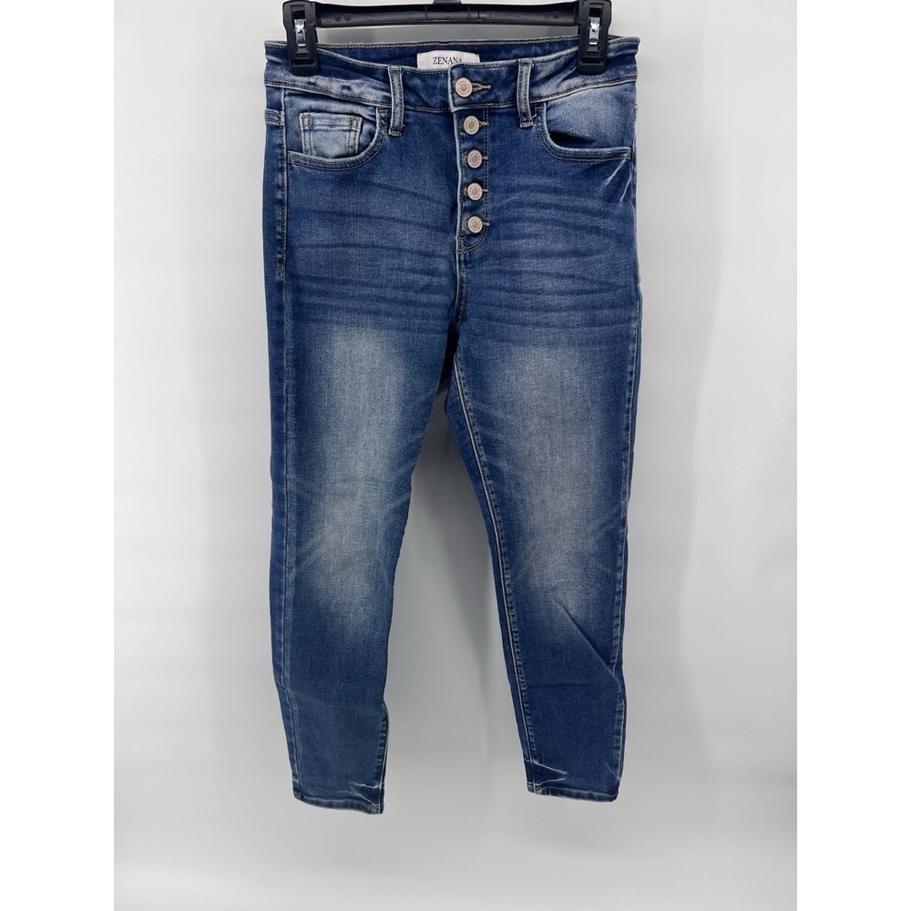 Zenana Button Fly Skinny Jeans Size 28 Stretch DOP-1621MM